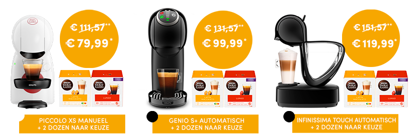 MACHINE WEBSHOP ACTIES NESCAFÉ DOLCE GUSTO header image