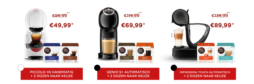 MACHINE WEBSHOP ACTIES NESCAFÉ DOLCE GUSTO header image