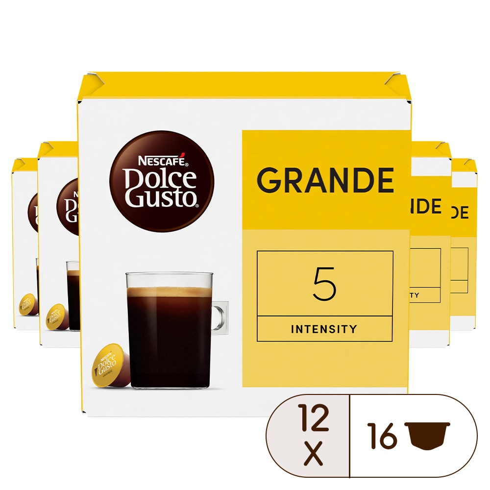 Mega voordeelverpakking Grande Morning Boost 12x16 caps