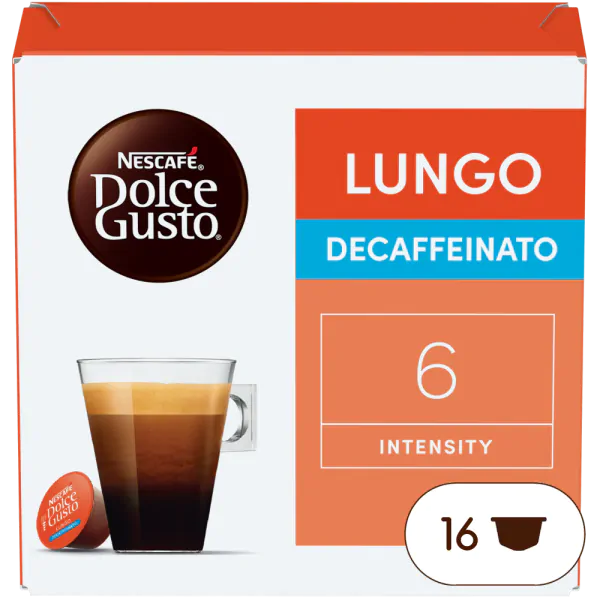 Lungo Decaf Caffeinevrije Capsules NESCAFE Dolce Gusto