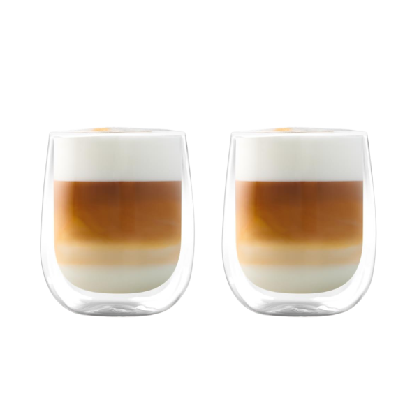 Latte glas met oor CHiATO, 320 ml – bruin