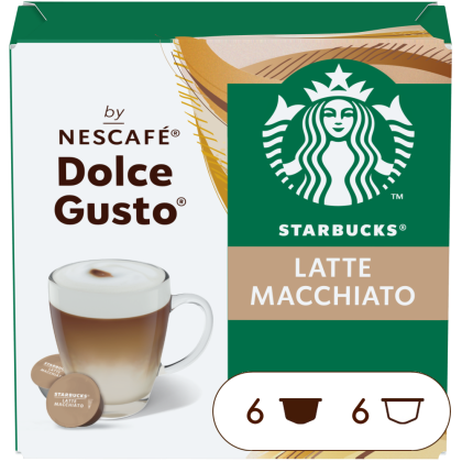 Doos van 12 NESCAFÉ Dolce Gusto Starbucks® Latte Macchiato 12 Capsules capsules