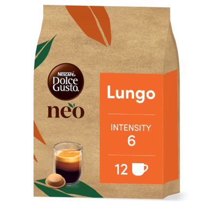 verpakking van NEO Lungo koffiepads