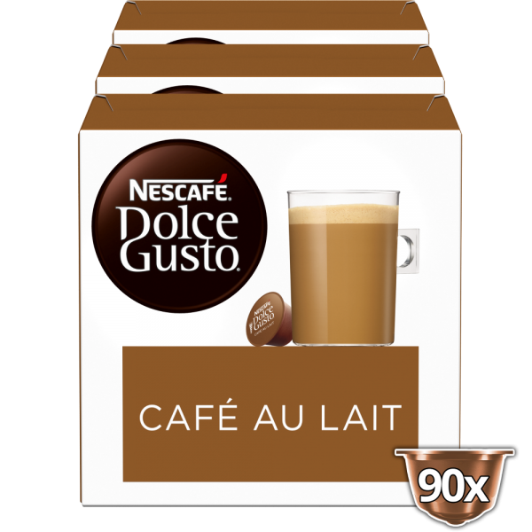 Café au Lait voordeelpack 90 capsules NESCAFÉ Dolce Gusto