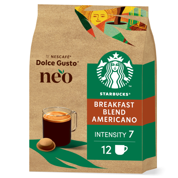 neo starbucks breakfast melange americano verpakking met koffiepads