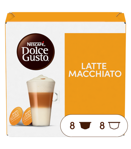 Doos van 16 NESCAFÉ Dolce Gusto Latte Macchiato 16 Capsules capsules