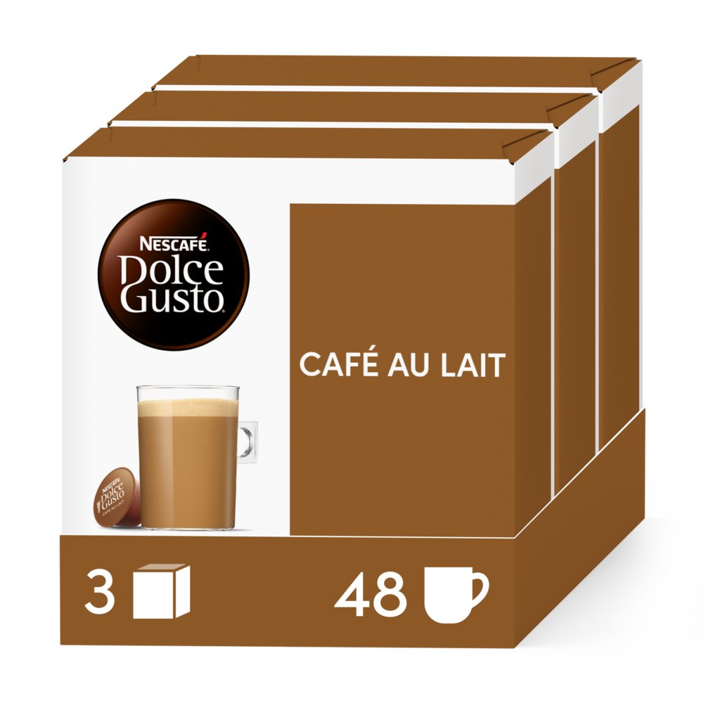 Pack Avantage Café au Lait 48 Capsules NESCAFÉ Dolce Gusto