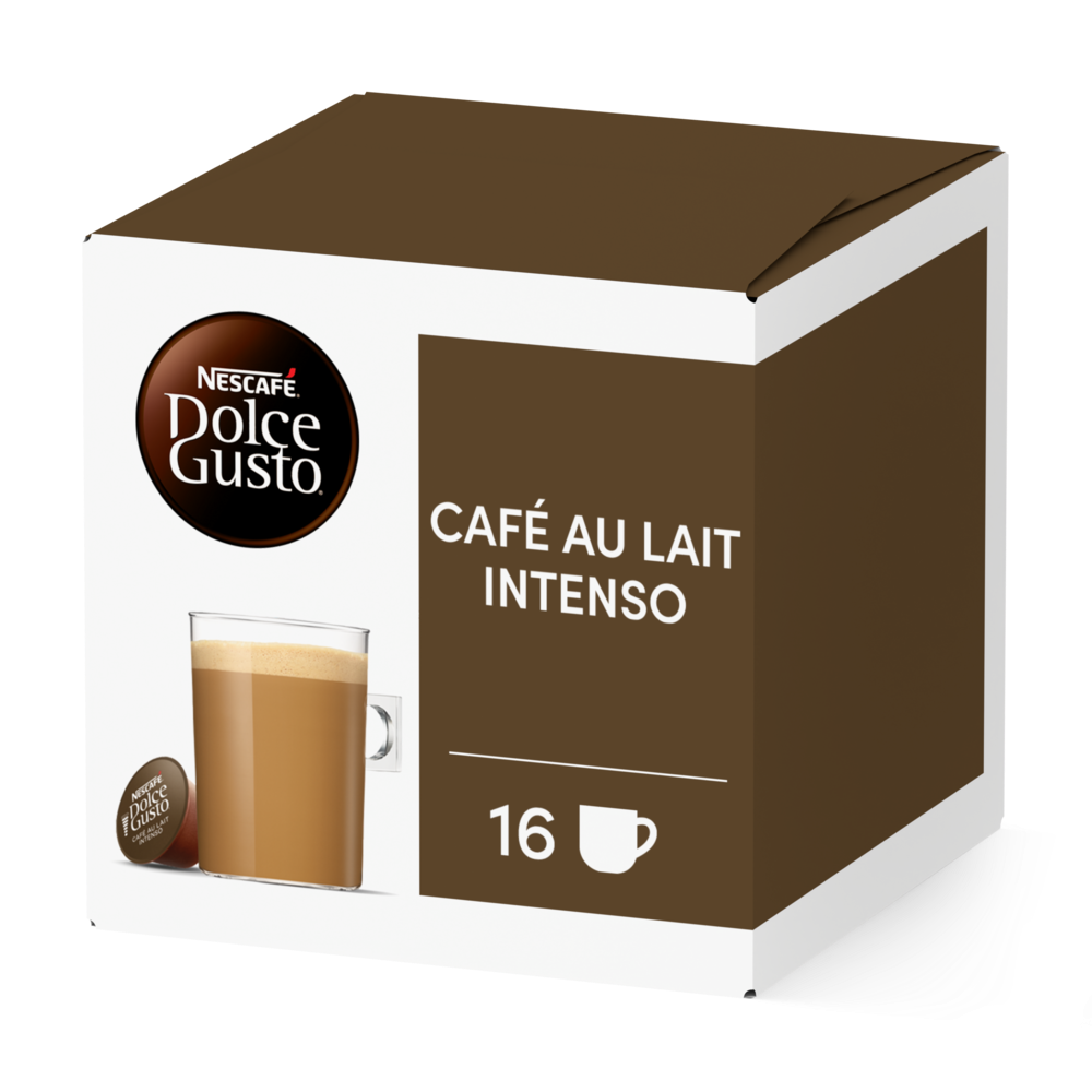 Boîte de 16 capsules Café au Lait Intenso 16 Capsules NESCAFÉ Dolce Gusto