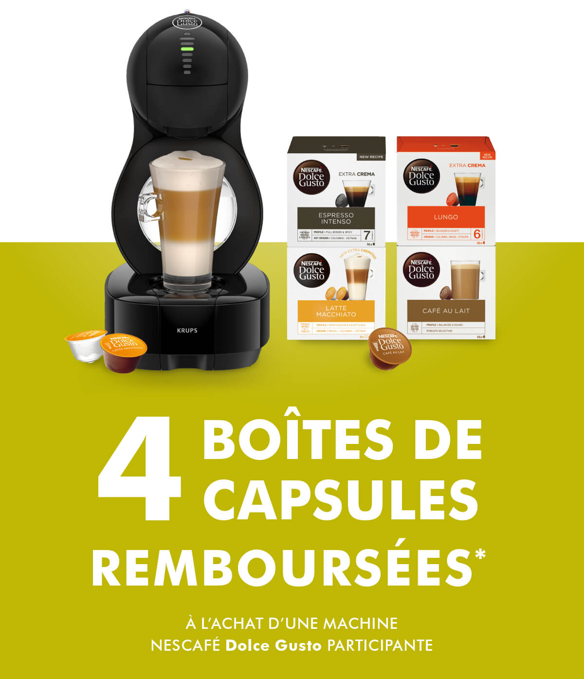 4 boîtes de capsules remboursées