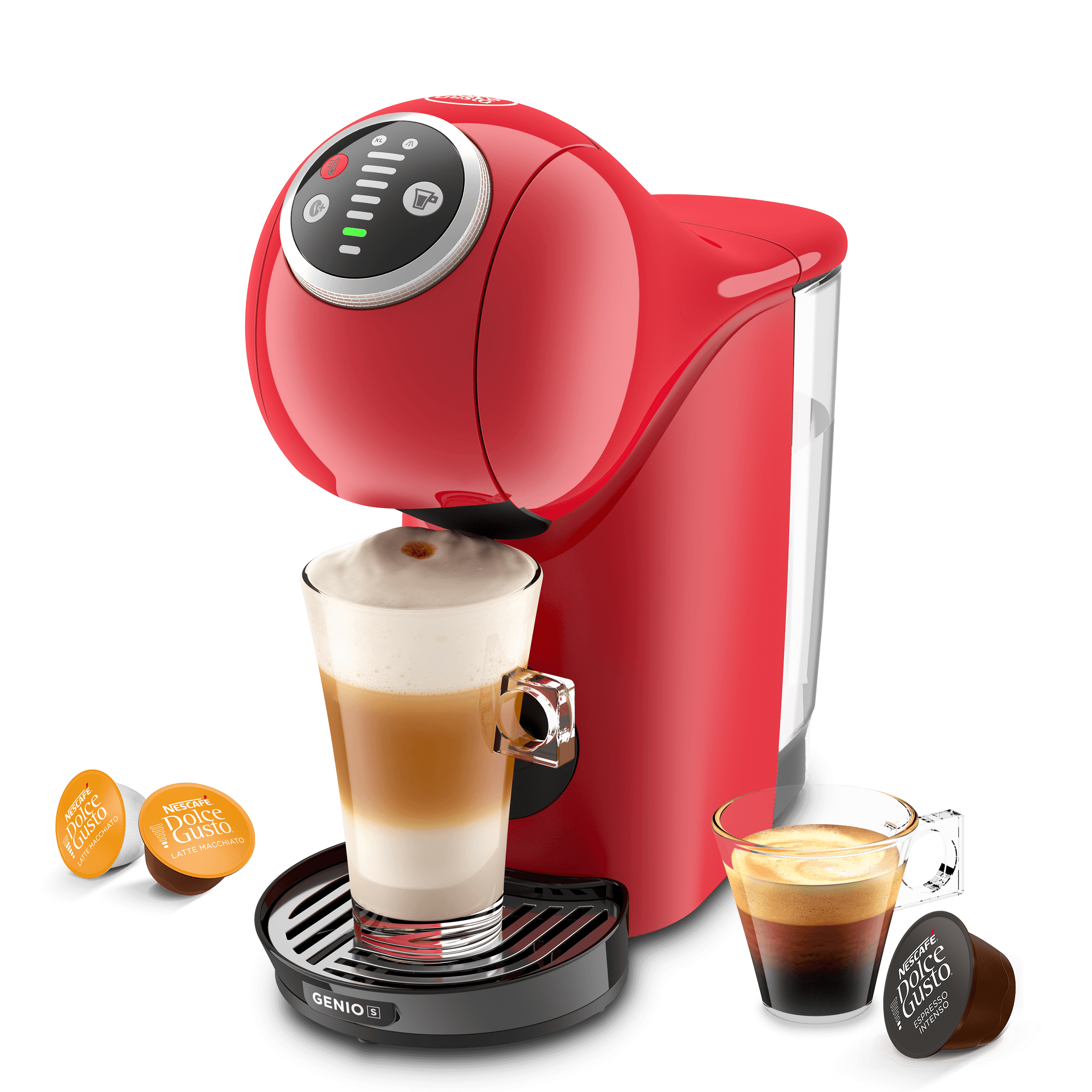 Machine &agrave; caf&eacute; Mini Me 2 avec un latte, un espresso et trois capsules