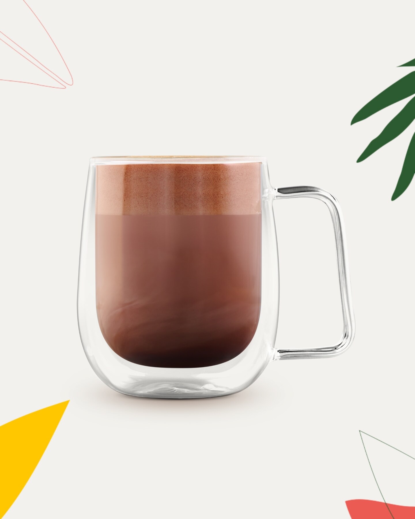 persoon die een koffieboonscheut plant naast een thuiscomposteerbare pad.