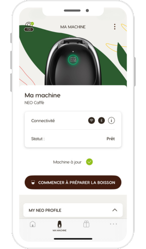 Screenshot from the mobile phone application