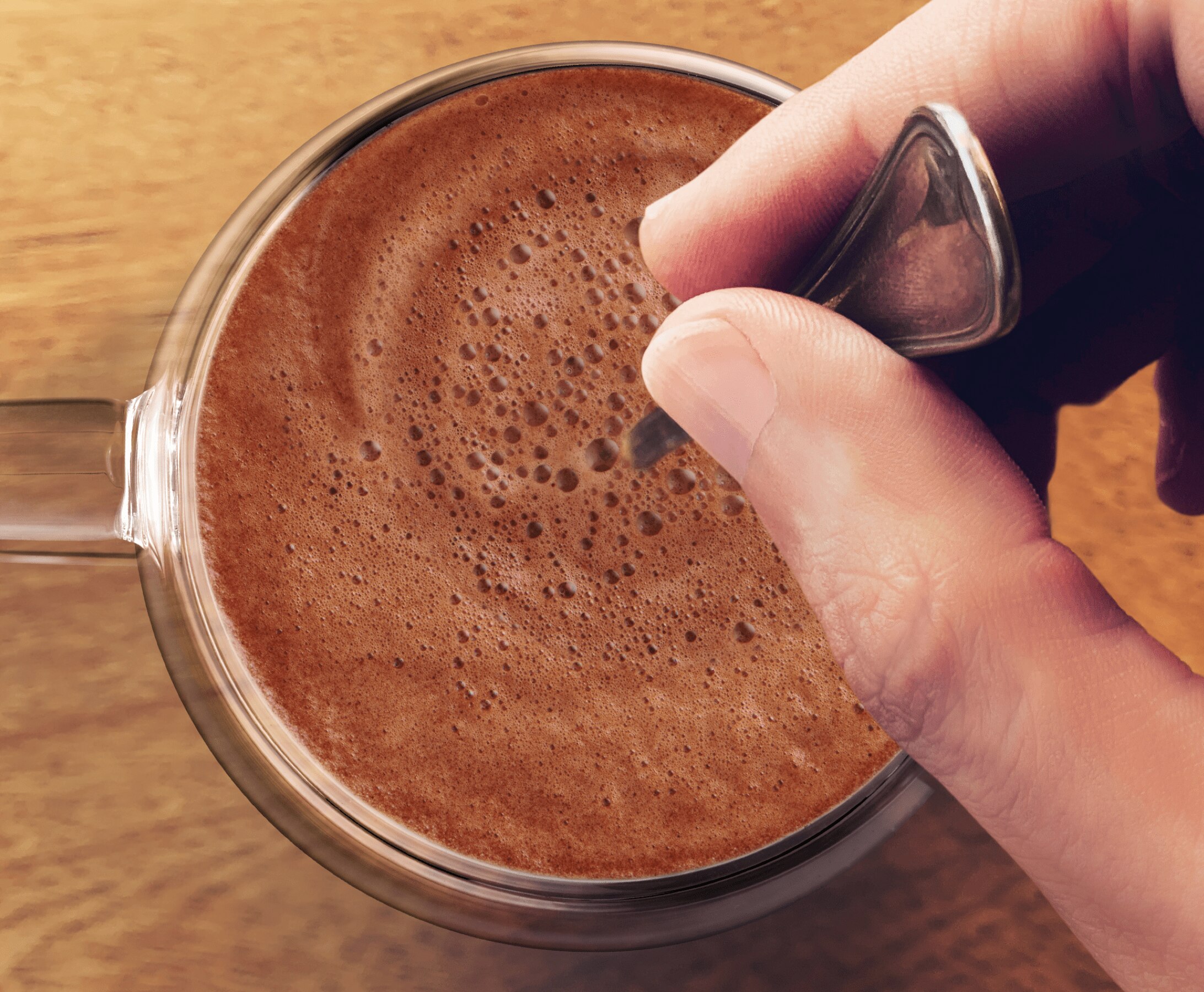 mousse de lait dans une tasse