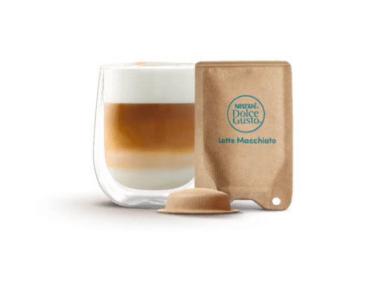 Tasse et capsule Latte Macchiato